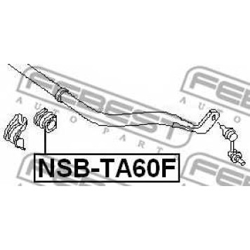 Опора стабилизатора FEBEST NSB-TA60F-1