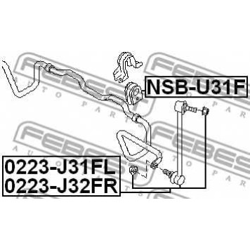Опора стабилизатора FEBEST NSB-U31F-1