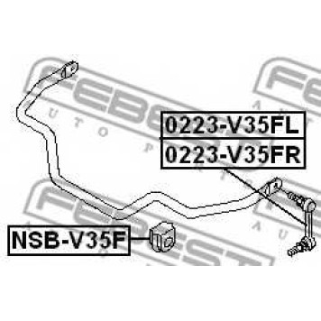 Опора стабилизатора FEBEST NSB-V35F-1