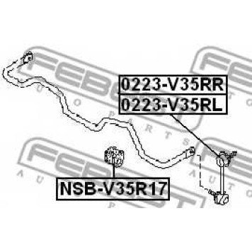 Опора стабилизатора FEBEST NSB-V35R17-1