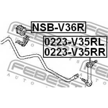Опора стабилизатора FEBEST NSB-V36R-1