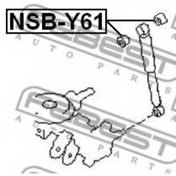 Дистанционная труба, амортизатор FEBEST NSB-Y61-1