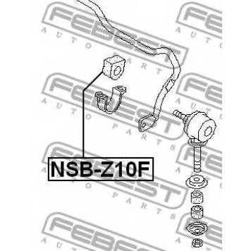 Опора стабилизатора FEBEST NSB-Z10F-1