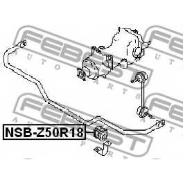 Опора стабилизатора FEBEST NSB-Z50R18-1