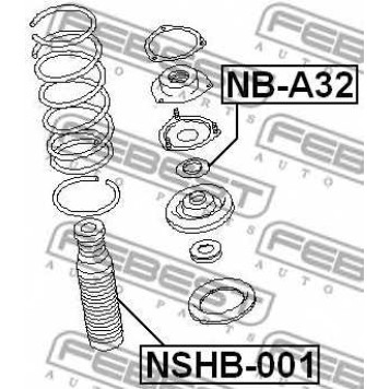 Пыльник амортизатора FEBEST NSHB-001-1