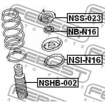 Пыльник амортизатора FEBEST NSHB-002-1