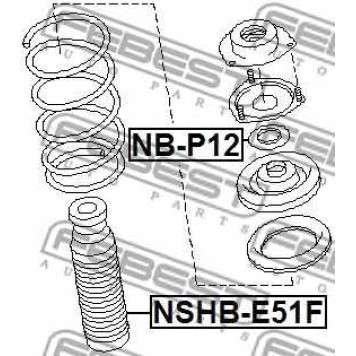 Пыльник амортизатора FEBEST NSHB-E51F-1