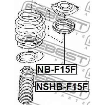 Пыльник амортизатора FEBEST NSHB-F15F-1