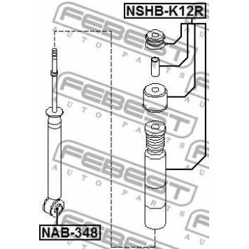 Пыльник амортизатора FEBEST NSHB-K12R-1
