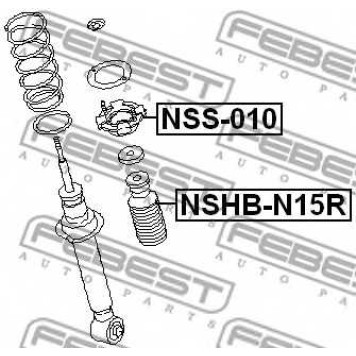 Пыльник амортизатора FEBEST NSHB-N15R-1