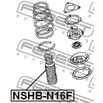 Пыльник амортизатора FEBEST NSHB-N16F-1