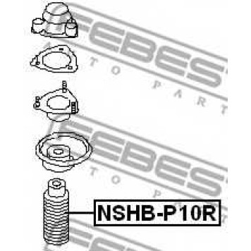 Пыльник амортизатора FEBEST NSHB-P10R-1