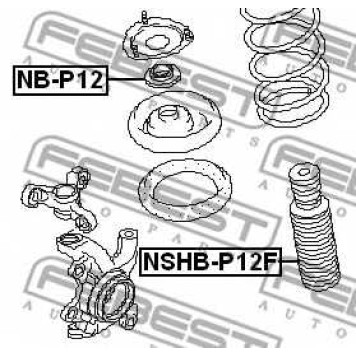 Пыльник амортизатора FEBEST NSHB-P12F-1