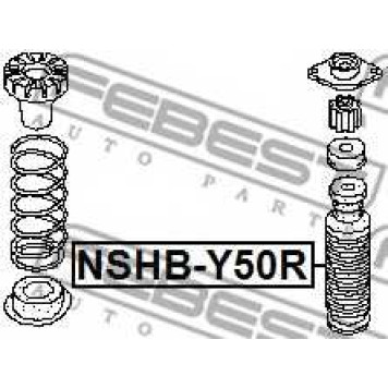 Пыльник амортизатора FEBEST NSHB-Y50R-1
