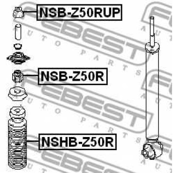 Пыльник амортизатора FEBEST NSHB-Z50R-1