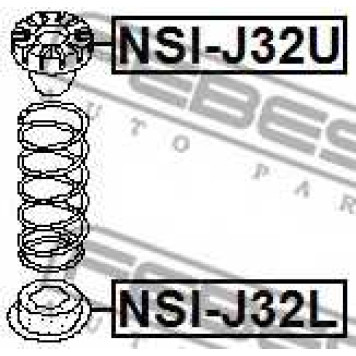 Тарелка пружины FEBEST NSI-J32U-1