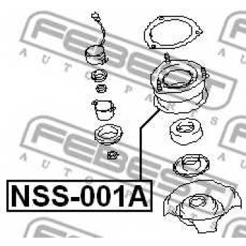 Подвеска амортизатора FEBEST NSS-001A-1