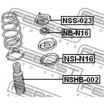 Подвеска амортизатора FEBEST NSS-023-1