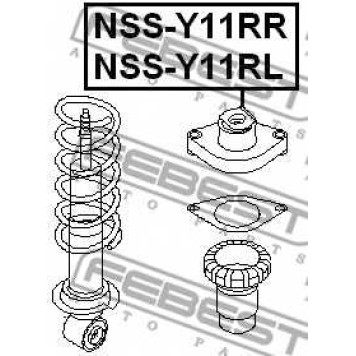 Подвеска амортизатора FEBEST NSS-Y11RL-1