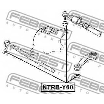 Ремкомплект, наконечник поперечной рулевой тяги FEBEST NTRB-Y60-1