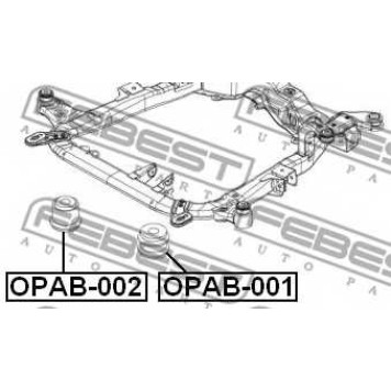 Втулка балки моста FEBEST OPAB-002-1