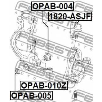 Втулка рычага колесной подвески FEBEST OPAB-004-1