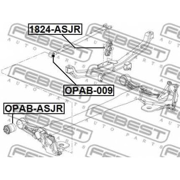 Подвеска рычага независимой подвески колеса FEBEST OPAB-009-1