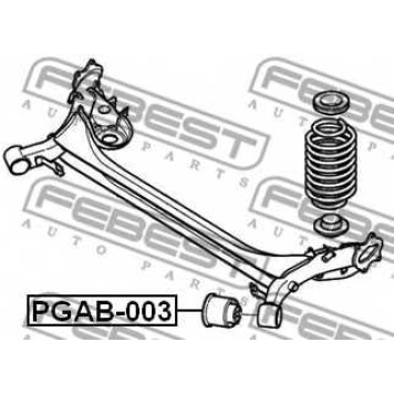 Втулка балки моста FEBEST PGAB-003-1