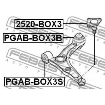 Подвеска рычага независимой подвески колеса FEBEST PGAB-BOX3S-1