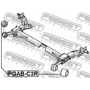 Втулка балки моста FEBEST PGAB-C3R-1
