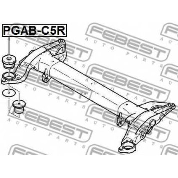Втулка балки моста FEBEST PGAB-C5R-1