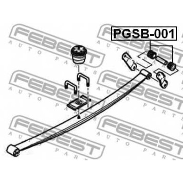 Втулка листовой рессоры FEBEST PGSB-001-1