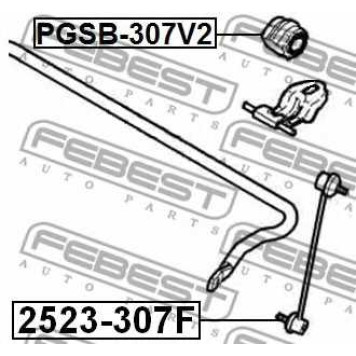 Опора стабилизатора FEBEST PGSB-307FV2-1
