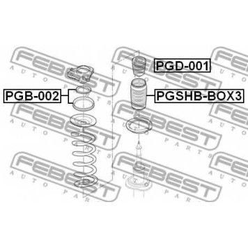 Пыльник амортизатора FEBEST PGSHB-BOX3-1