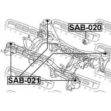 Втулка балки моста FEBEST SAB-020-1