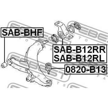 Подвеска рычага независимой подвески колеса FEBEST SAB-B12RR-1