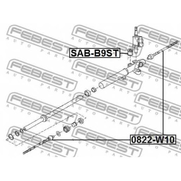 Подвеска рулевого управления FEBEST SAB-B9ST-1