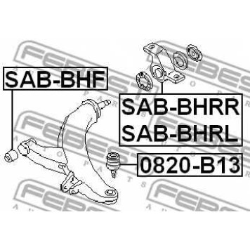 Подвеска рычага независимой подвески колеса FEBEST SAB-BHRL-1