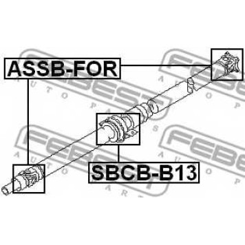 Подшипник, промежуточный подшипник карданного вала FEBEST SBCB-B13-1