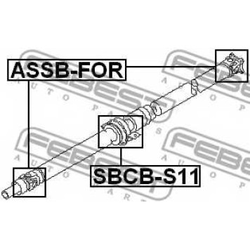 Подшипник, промежуточный подшипник карданного вала FEBEST SBCB-S11-1