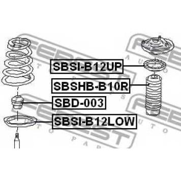 Амортизатор задний для SUBARU IMPREZA(GC), LEGACY(BC,BD,BG) <b>FEBEST SBD-003</b>-1