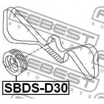 Ременный шкив коленвала FEBEST SBDS-D30-1