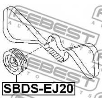 Ременный шкив коленвала FEBEST SBDS-EJ20-1