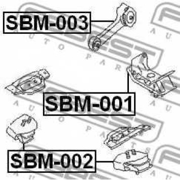 Подвеска двигателя FEBEST SBM-002-1