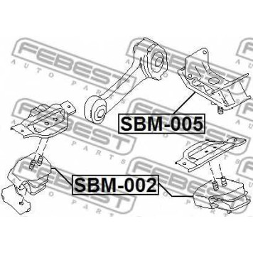 Подвеска двигателя FEBEST SBM-005-1