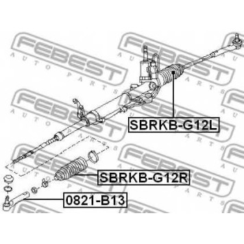 Пыльник рулевого управления FEBEST SBRKB-G12L-1