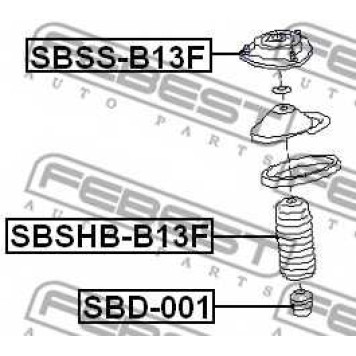 Пыльник амортизатора FEBEST SBSHB-B13F-1