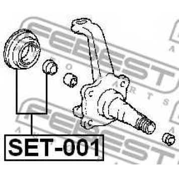 Ремкомплект, поворотный кулак FEBEST SET-001-1