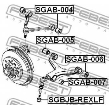 Ремкомплект, несущих / направляющих шарниров FEBEST SGBJB-REXLF-1