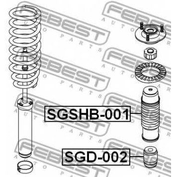 Амортизатор передний <b>FEBEST SGD-002</b>-1